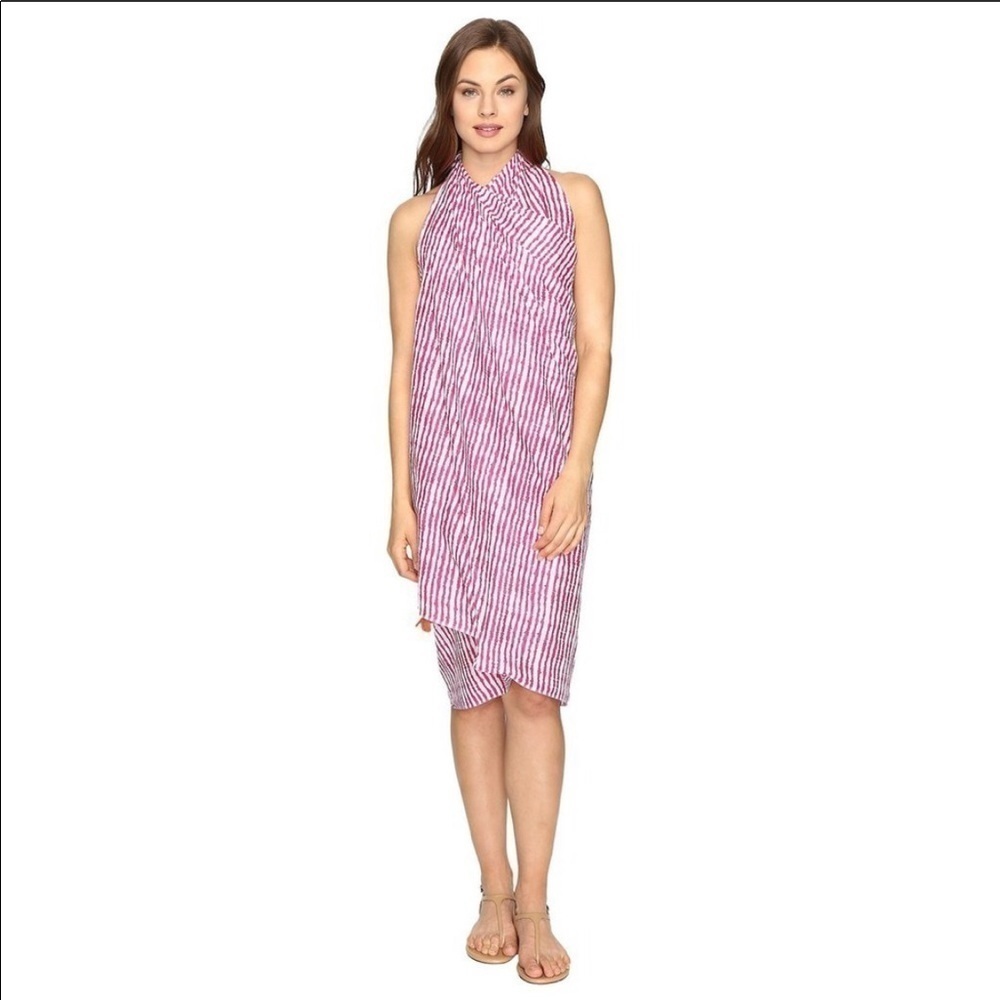 Hat Attak Printed Sarong Wrap Cover Up Blanket
